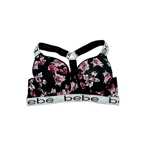 BeBe Floral Strappy Bra - Size XL - Picture 1 of 6